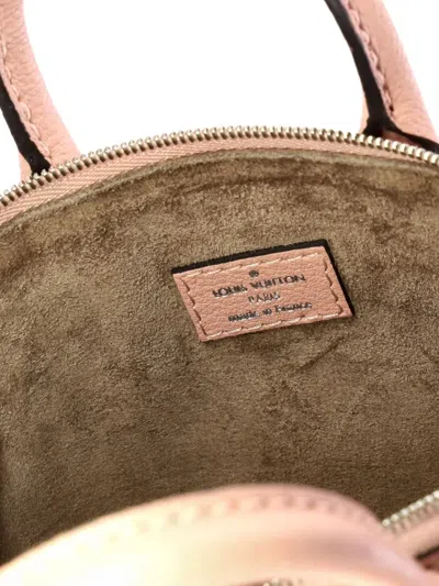 Pre-owned Louis Vuitton Soft Lockit Handbag Leather Nano Crossbody Bag In Pink