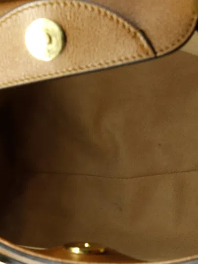 Pre-owned Gucci Diana Nm Bamboo Handle Leather Small Tote Bag In Brown