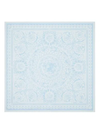 Versace Barocco-print Scarf In Blue