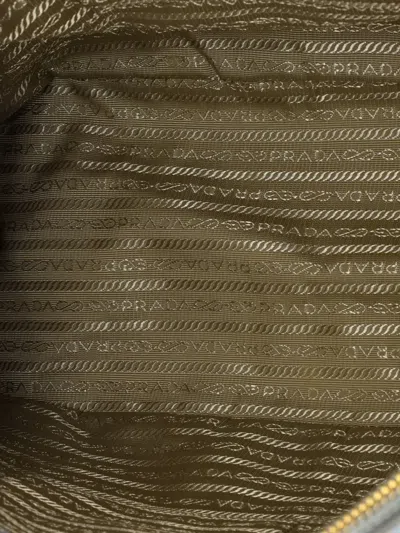 Pre-owned Prada Double Zip Lux Saffiano Leather Large Tote Bag In Blue