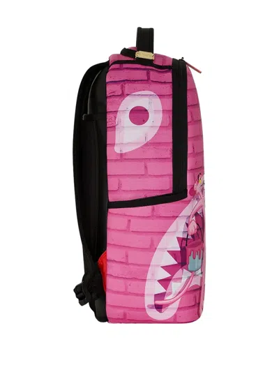 Sprayground Panther Painting Over Graffiti Dlxr Backpack In Orange