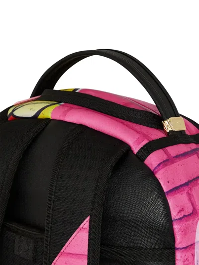 Sprayground Panther Painting Over Graffiti Dlxr Backpack In Orange