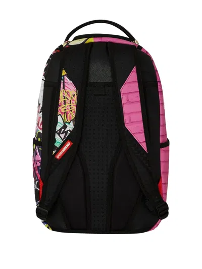 Sprayground Panther Painting Over Graffiti Dlxr Backpack In Orange