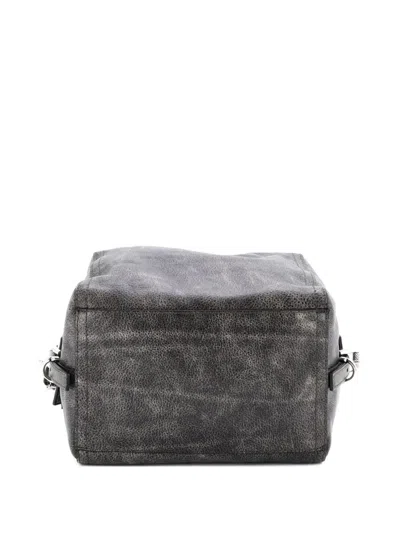 Pre-owned Givenchy Pandora Messenger Bag Leather Small Crossbody Bag In Gray