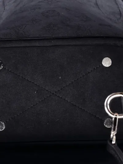 Pre-owned Louis Vuitton Blossom Tote Mahina Leather Pm Shoulder Bag In Black