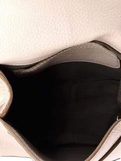 Pre-owned Chloé Marcie Leather Mini Crossbody Bag In Neutral