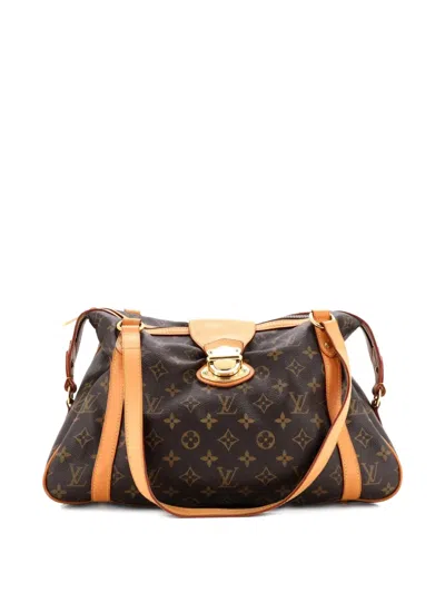 Pre-owned Louis Vuitton Stresa Handbag Monogram Canvas Pm Shoulder Bag In Brown