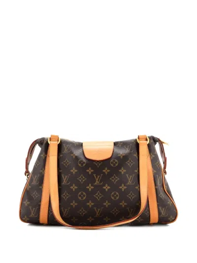 Pre-owned Louis Vuitton Stresa Handbag Monogram Canvas Pm Shoulder Bag In Brown