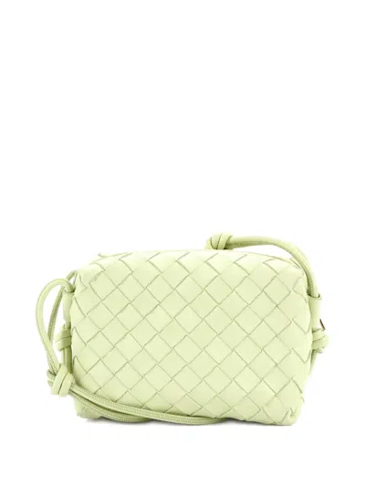 Pre-owned Bottega Veneta Loop Intrecciato Nappa Mini Crossbody Bag In Green