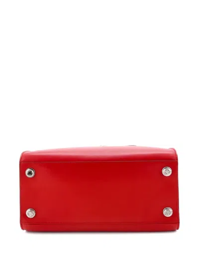 Pre-owned Louis Vuitton City Steamer Handbag Leather Pm Satchel In Red