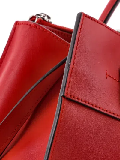 Pre-owned Louis Vuitton City Steamer Handbag Leather Pm Satchel In Red