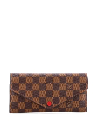 Pre-owned Louis Vuitton Josephine Wallet Nm Damier Small Wallets In Brown