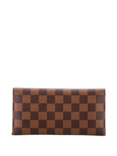 Pre-owned Louis Vuitton Josephine Wallet Nm Damier Small Wallets In Brown