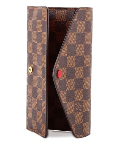 Pre-owned Louis Vuitton Josephine Wallet Nm Damier Small Wallets In Brown