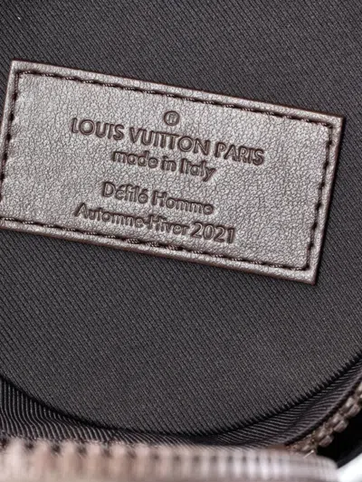 Pre-owned Louis Vuitton Coffee Cup Convertible Pouch Everyday Signature Vintage Monogram Canvas Crossbody Bag In Brown