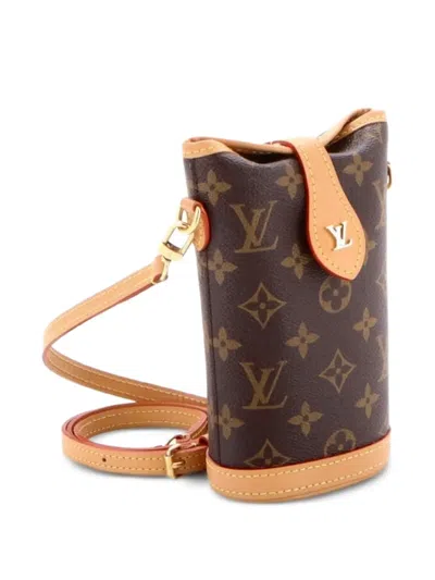 Pre-owned Louis Vuitton Fold Me Pouch Monogram Canvas Crossbody Bag In Brown