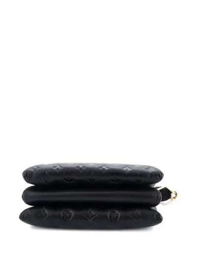 Pre-owned Louis Vuitton Coussin Bag Monogram Embossed Lambskin Pm Crossbody Bag In Black