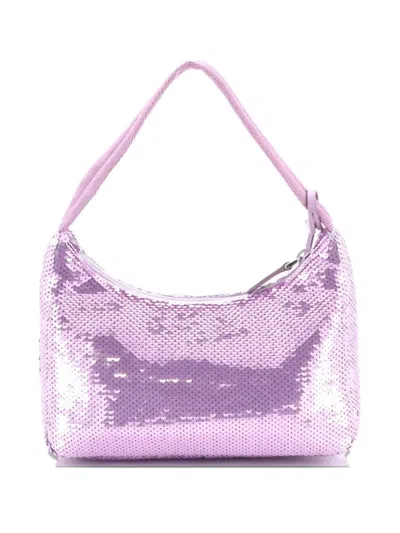Pre-owned Prada Re-edition 2000 Sequins Mini Hobo Bag In Purple