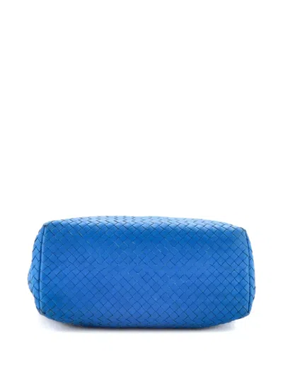 Pre-owned Bottega Veneta Bella Intrecciato Nappa Medium Tote Bag In Blue