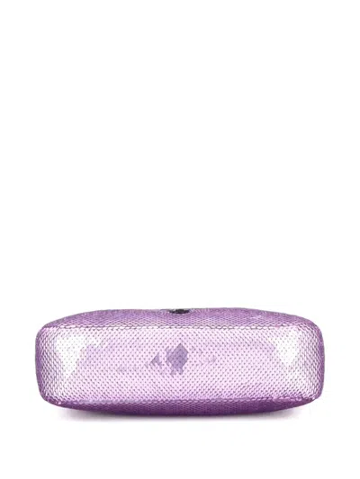 Pre-owned Prada Re-edition 2000 Sequins Mini Hobo Bag In Purple