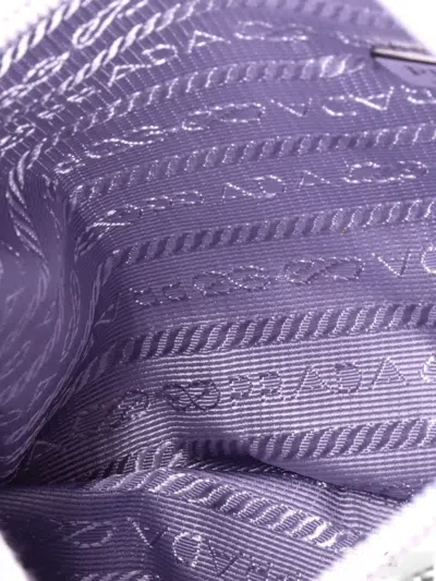 Pre-owned Prada Re-edition 2000 Sequins Mini Hobo Bag In Purple