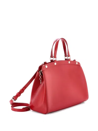 Pre-owned Louis Vuitton Brea Handbag Epi Leather Mm Satchel In Red