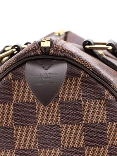 Pre-owned Louis Vuitton Speedy Handbag Damier 25 Satchel In Brown