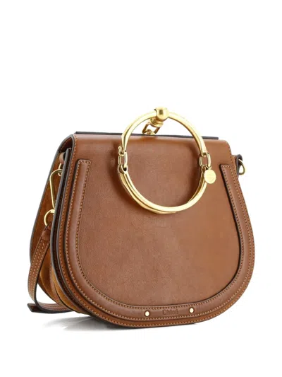Pre-owned Chloé Nile Leather Medium Crossbody Bag In Brown