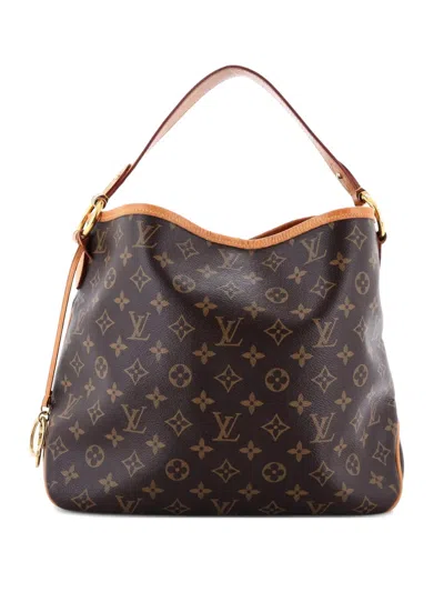 Pre-owned Louis Vuitton Delightful Nm Handbag Monogram Canvas Mm Hobo Bag In Brown