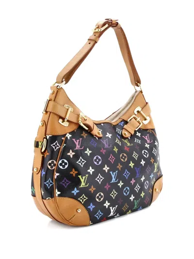 Pre-owned Louis Vuitton Greta Handbag Monogram Multicolor Hobo Bag In Black