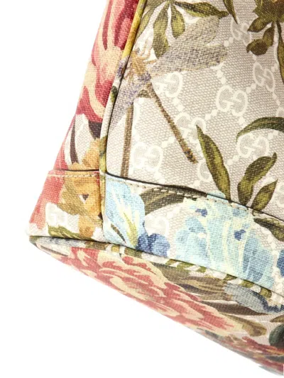 Pre-owned Gucci Ophidia Water Flora Gg Coated Canvas Medium Tote Bag In Multi