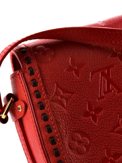 Pre-owned Louis Vuitton Junot Handbag Monogram Empreinte Leather Crossbody Bag In Red