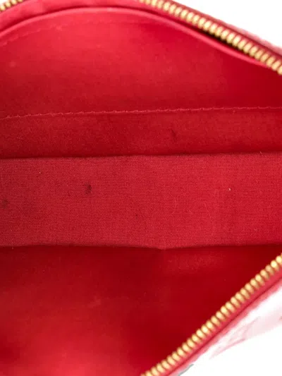 Pre-owned Louis Vuitton Pochette Accessoires Nm Monogram Vernis Shoulder Bag In Red