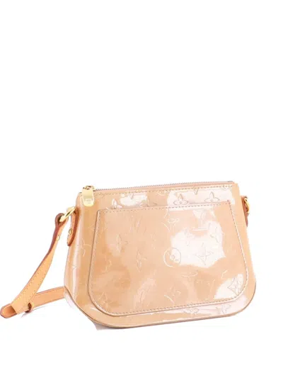 Pre-owned Louis Vuitton Minna Street Handbag Monogram Vernis Crossbody Bag In Neutral