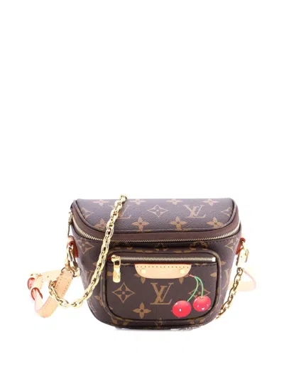 Pre-owned Louis Vuitton X Takashi Murakami Bum Bag Limited Edition Monogram Cerises Mini Belt Bag In Brown