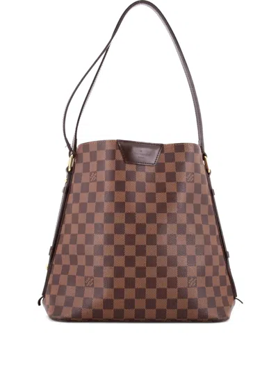 Pre-owned Louis Vuitton Cabas Rivington Damier Shoulder Bag In Brown