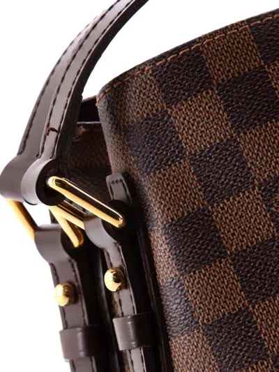 Pre-owned Louis Vuitton Cabas Rivington Damier Shoulder Bag In Brown