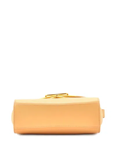 Pre-owned Bottega Veneta Clip Flap Bag Leather Shoulder Bag In Neutral