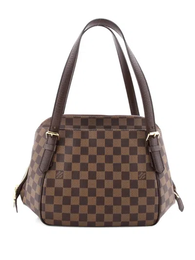 Pre-owned Louis Vuitton Belem Handbag Damier Mm Shoulder Bag In Brown
