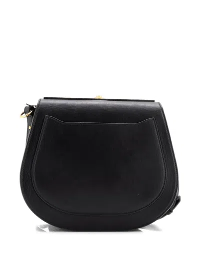 Pre-owned Chloé Nile Leather Medium Crossbody Bag In Black