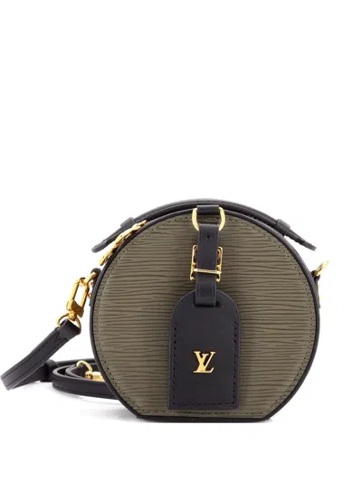 Pre-owned Louis Vuitton Mini Boite Chapeau Bag Epi Leather Crossbody Bag In Green