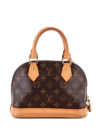 Pre-owned Louis Vuitton Alma Handbag Monogram Canvas Bb Crossbody Bag In Brown