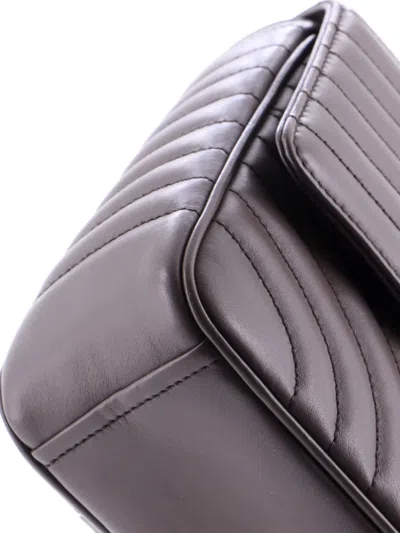 Pre-owned Prada Chain Flap Shoulder Bag Diagramme Quilted Leather Medium Crossbody Bag In Gray