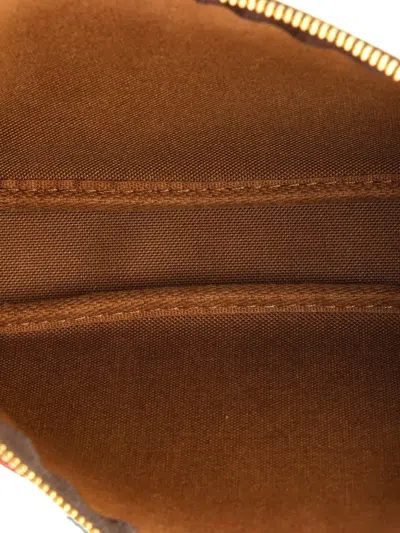 Pre-owned Louis Vuitton Pochette Accessoires Limited Edition Monogram Cerises Clutch Bag In Brown