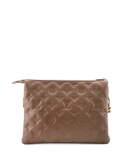 Pre-owned Louis Vuitton Coussin Bag Monogram Embossed Lambskin Pm Crossbody Bag In Brown
