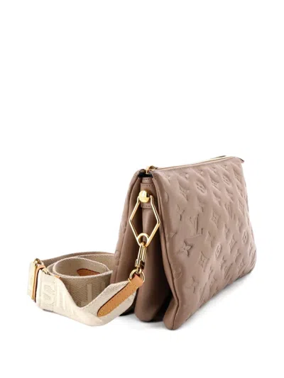 Pre-owned Louis Vuitton Coussin Bag Monogram Embossed Lambskin Pm Crossbody Bag In Brown