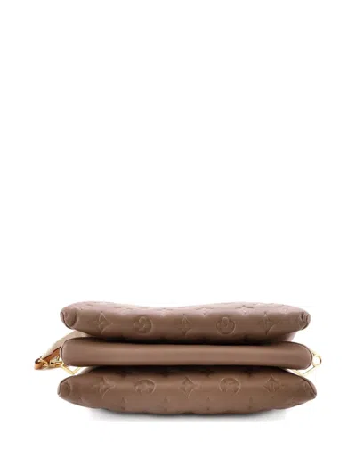 Pre-owned Louis Vuitton Coussin Bag Monogram Embossed Lambskin Pm Crossbody Bag In Brown