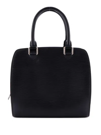 Pre-owned Louis Vuitton Pont Neuf Handbag Epi Leather Pm Satchel In Black