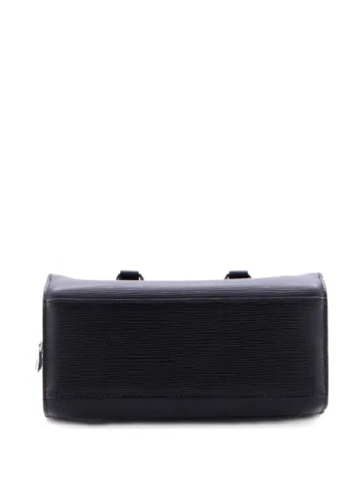 Pre-owned Louis Vuitton Pont Neuf Handbag Epi Leather Pm Satchel In Black