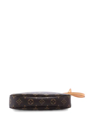 Pre-owned Louis Vuitton Pochette Accessoires Nm Monogram Canvas Clutch Bag In Brown